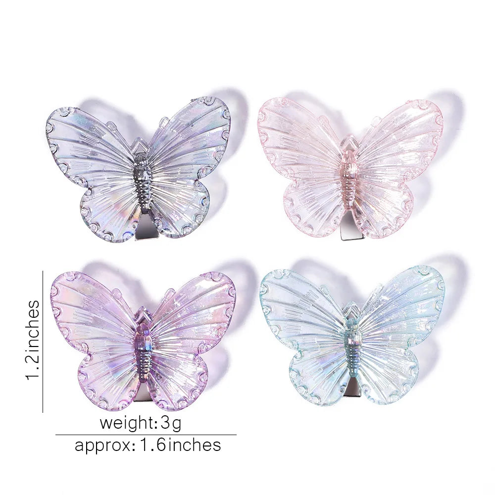 10Pcs/Set Mermaid Color Fairy Butterfly Handmade Hairpins For