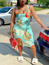 LW Plus Size Dresses Floral Print Bodycon Cami
