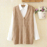 Plus Size Sweater Vest Women Clothing 4xl Loose