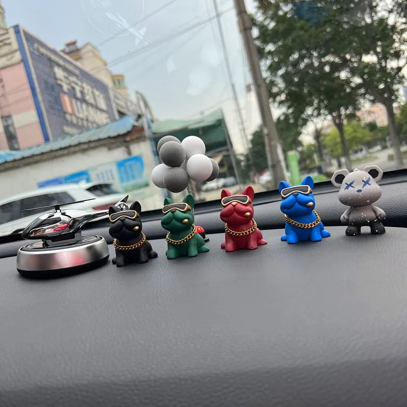 Anime Personality Bulldog Car Interior Decoration Trend Sunglasses