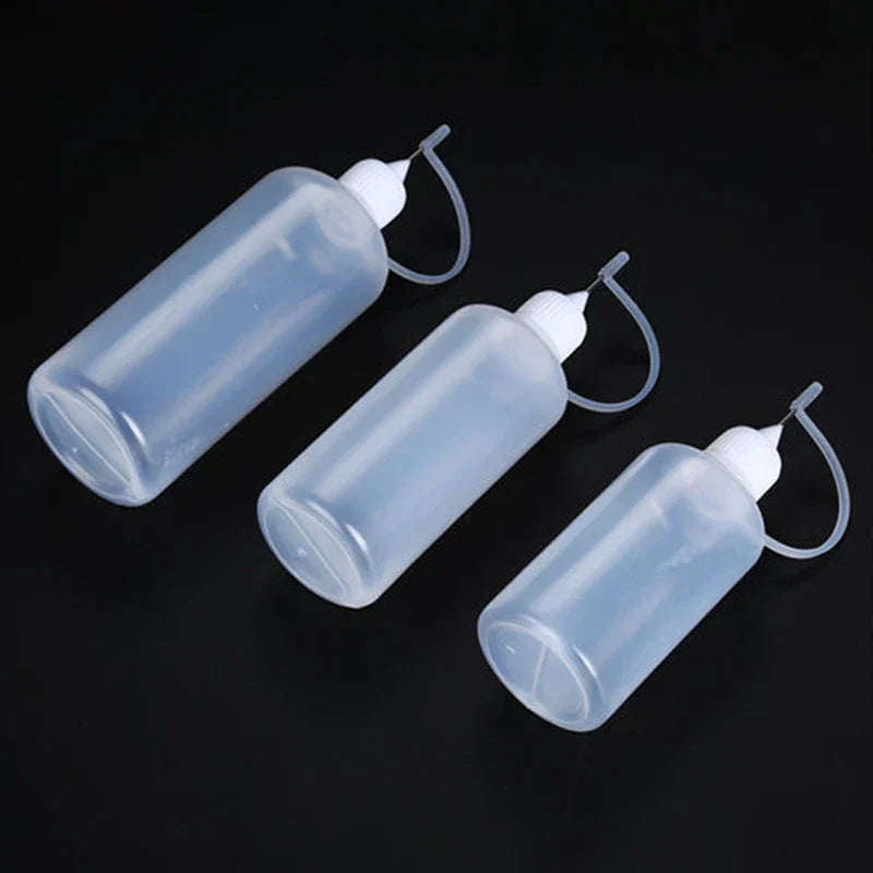 5pcs 5100ml Squeeze Bottles Needle Tip PE Glue