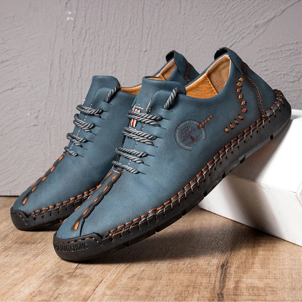 Handmade Leather Casual Men Shoes Design Sneakers Men