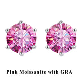 D VVS1 Moissanite Stud Earrings For Women 925