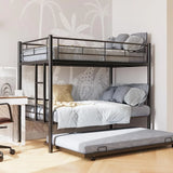 Twin Over Twin Bunk Bed with Trundle for