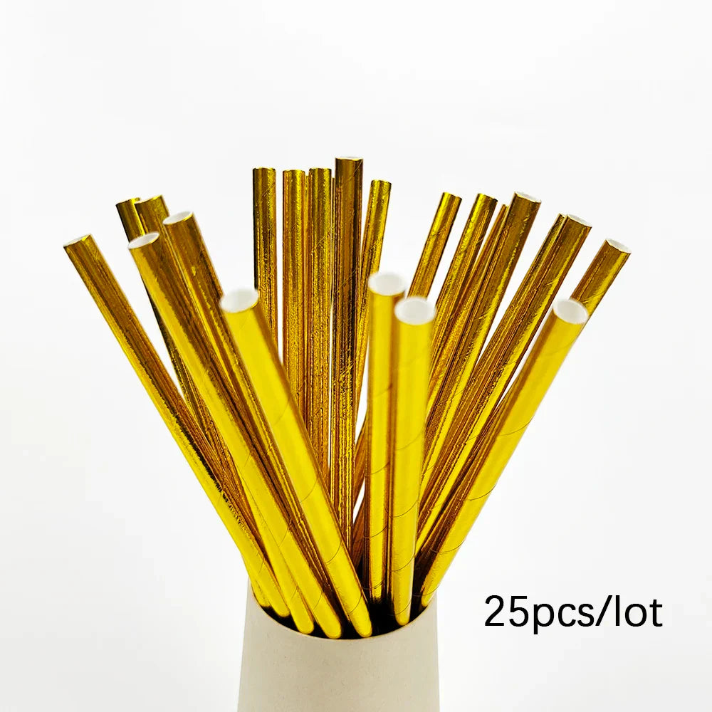 Dark Blue Gold Dot Disposable Tableware Set Paper