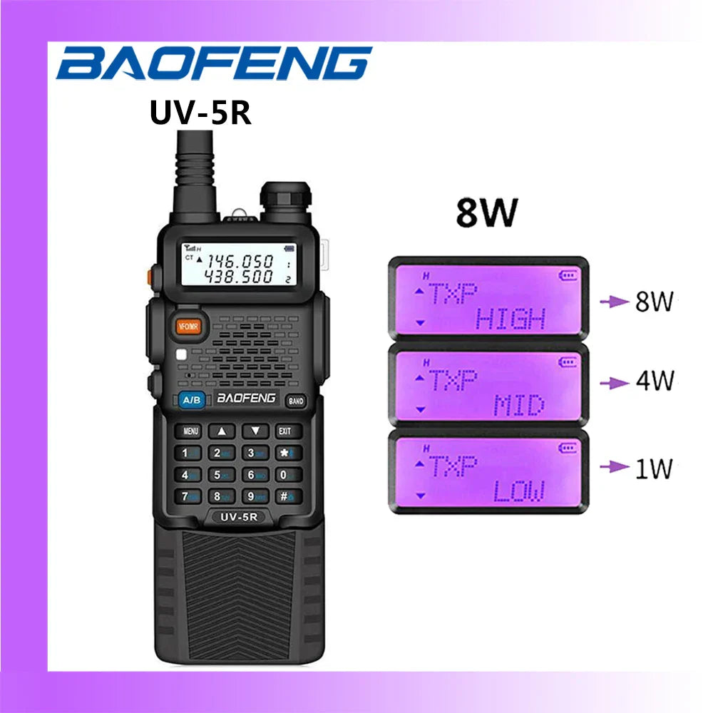 2023 Baofeng UV-5R 5W/8W Walkie Talkie Long Range