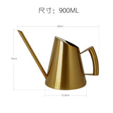 Stainless Steel Long Spout Watering Cans Golden Bronze