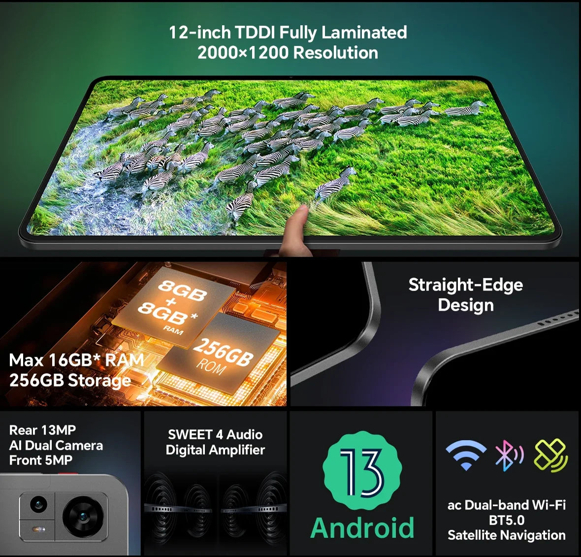 Teclast T60 12 inch 2K Tablet Android 14