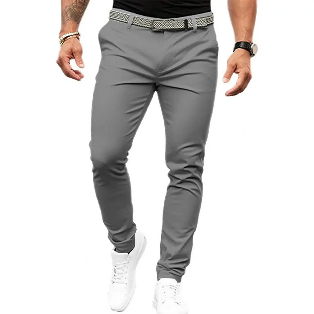 Slim Fit Suit Pants Men's Slim Fit Solid