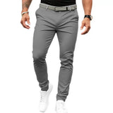 Slim Fit Suit Pants Men's Slim Fit Solid