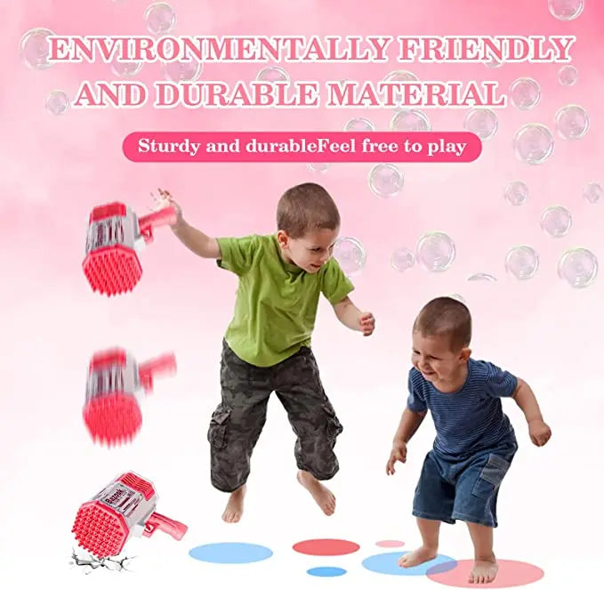 Bubble Gun Kids Toys Rocket 69 Holes Soap