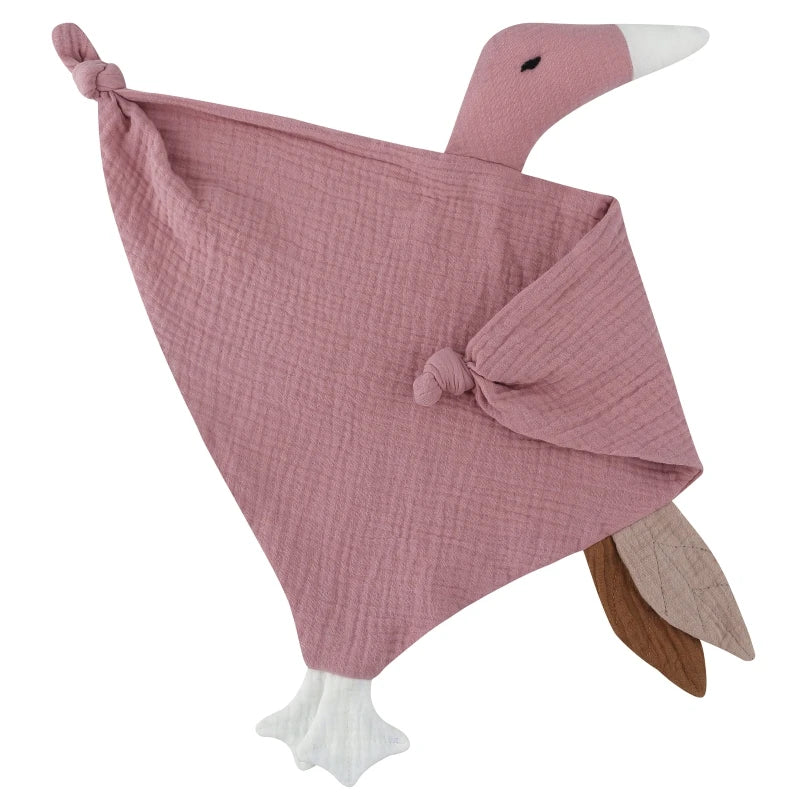 Pure Cotton Muslin Baby Bib Cute Goose Sleeping