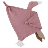Pure Cotton Muslin Baby Bib Cute Goose Sleeping