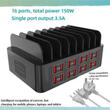 Multi port socket 16 port bracket charger HUB
