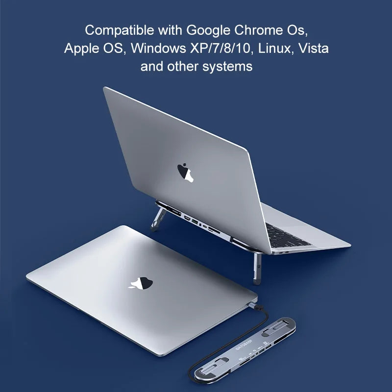 OATSBASF USB HUB 3.0 Docking Station Laptop Stand