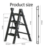 Thickened Metal Folding Ladder Multifunction Household Ladder Stool