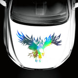 Reflective Laser PVC Eagle Graphics Sticker for Car Door Hood Body Side Decals Vinyl Auto Exterior Styling Film Foil Sheets