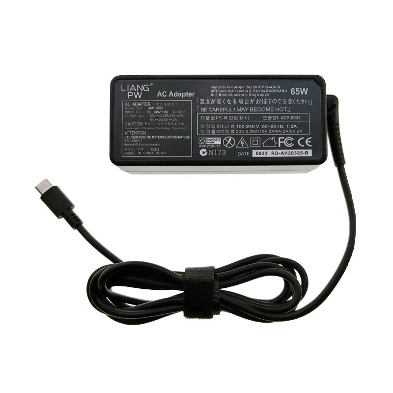20V 3.25A 65W Universal USB Type C Laptop