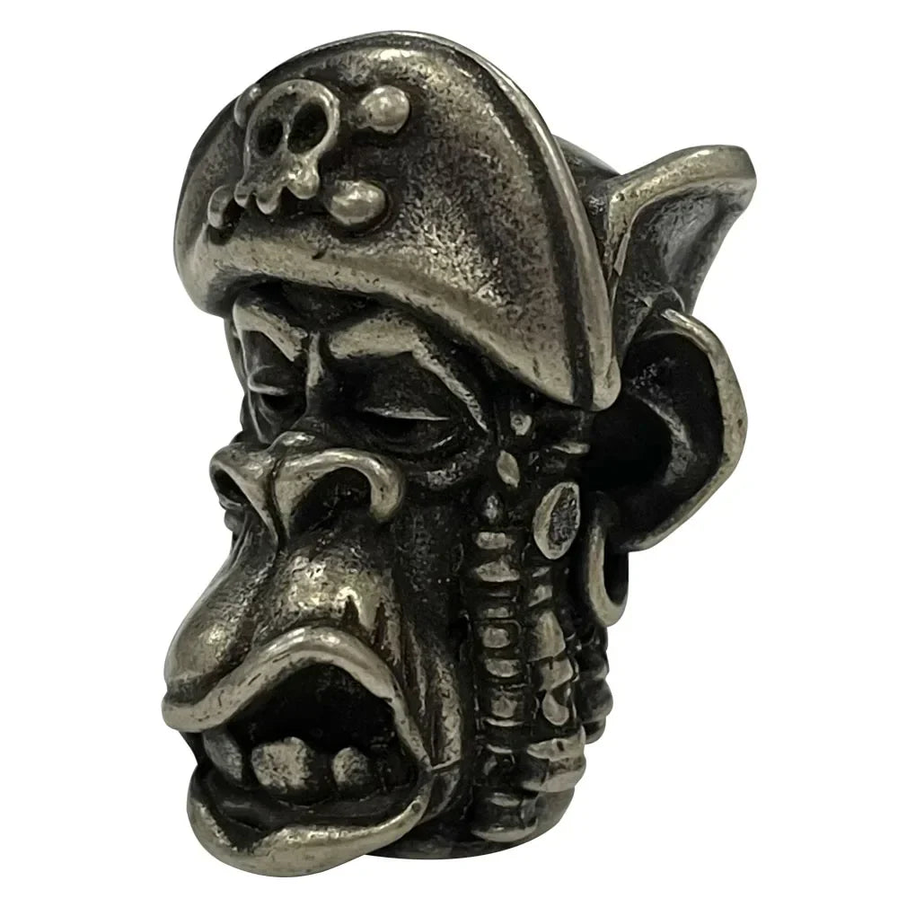 White Brass Gorilla Pirate Dreadlocks Monkey Knife Beads