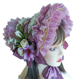 Japanese Lolita Sweet Handmade Straw Sun Hat Lace