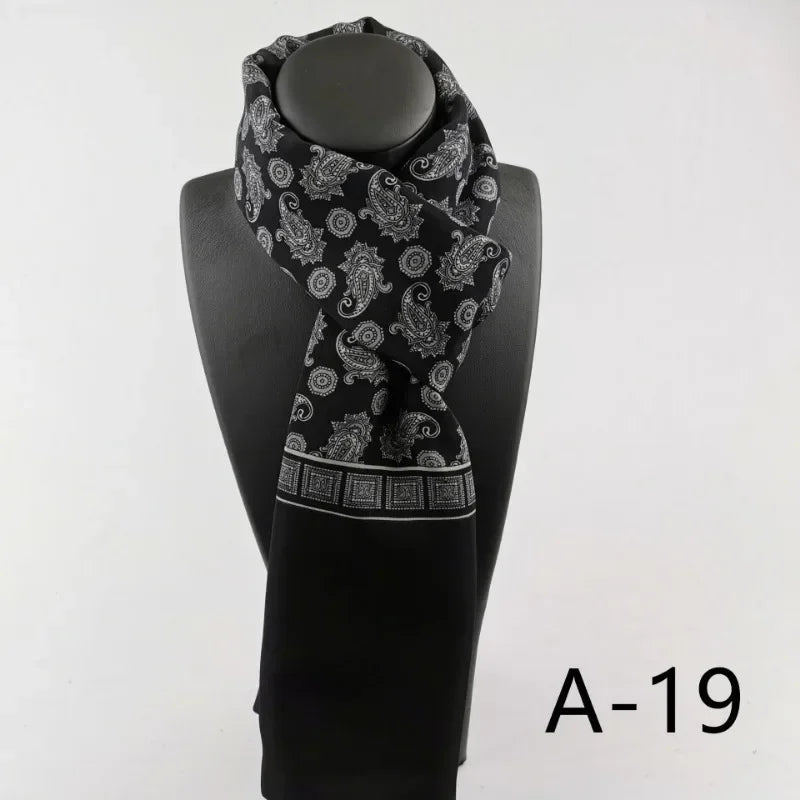 2023 New Spring Winter Silk Scarf Men Luxury