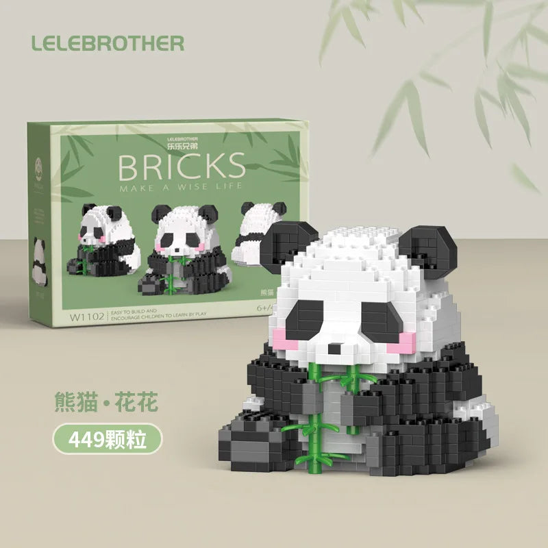 Mini 3D Animal Huahua Panda Building Blocks Model