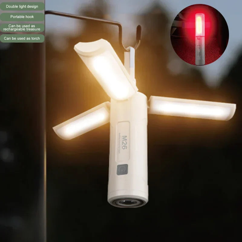 Portable Camping Lantern Rechargeable Tent Light Travel Backpack