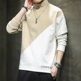 Casual Half High Collar Sweatshirts Men's Clothing Stylish