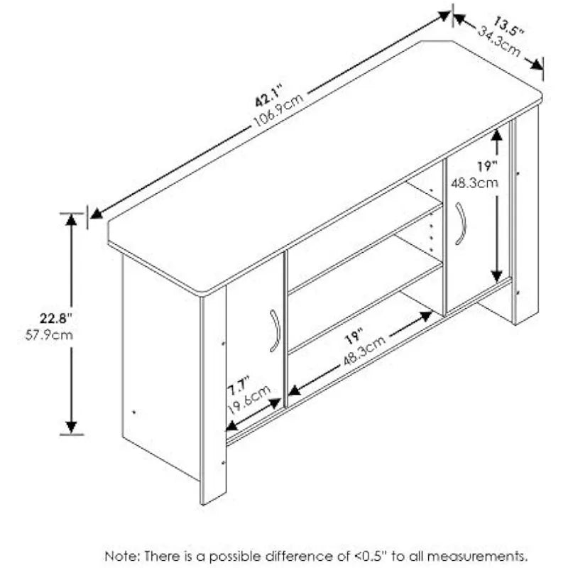 Furinno Econ TV Stand Entertainment Center, Espresso Floating