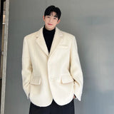 IEFB Korean Chic Male Woolen Jacket Fashion Lapel