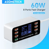 ASOMETECH 60W Quick Charge QC 3.0 4.0 USB