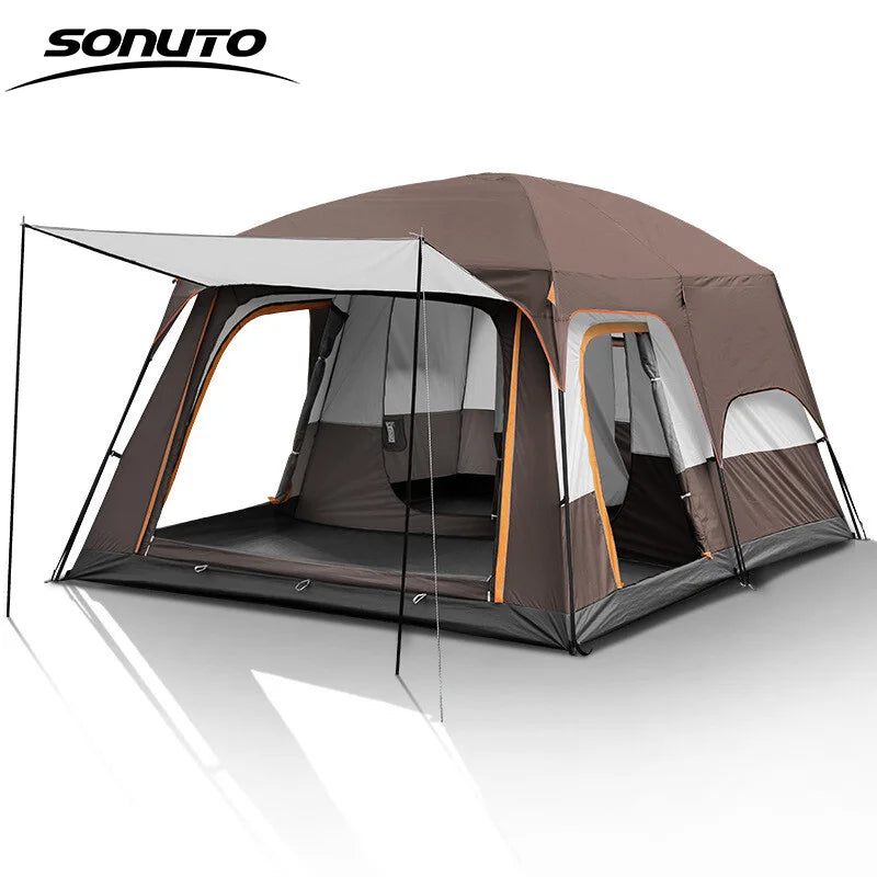 Sonuto Camping Family Tent 3-12 Person Double Layers