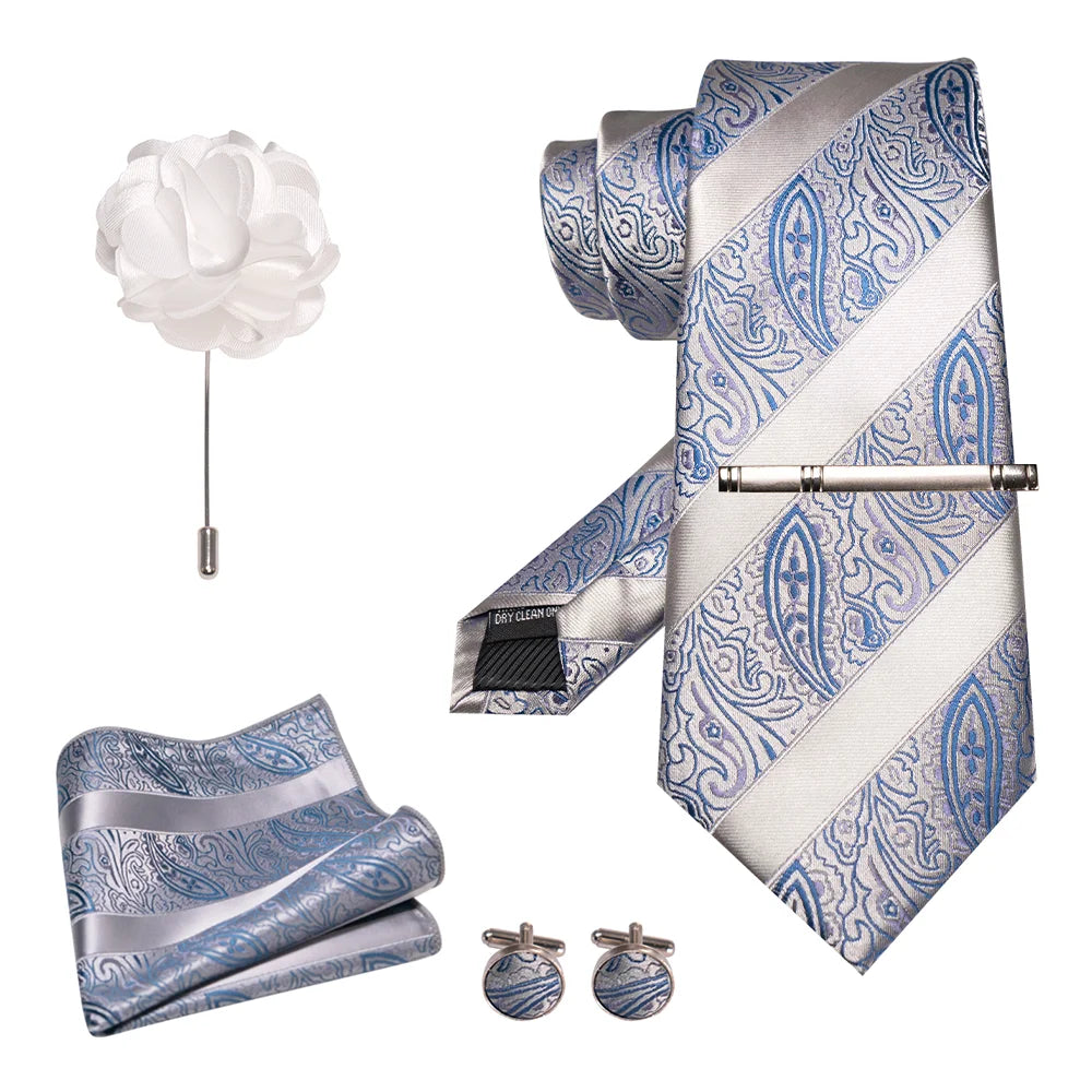 EASTEPIC 8 cm Red Blue Plaid Tie Paisley