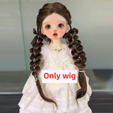 1/6BJD Wig Bangs Ponytail Curly Soft Mohair Wig