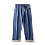 2022 Winter New Men's Wool Jeans Street Warm