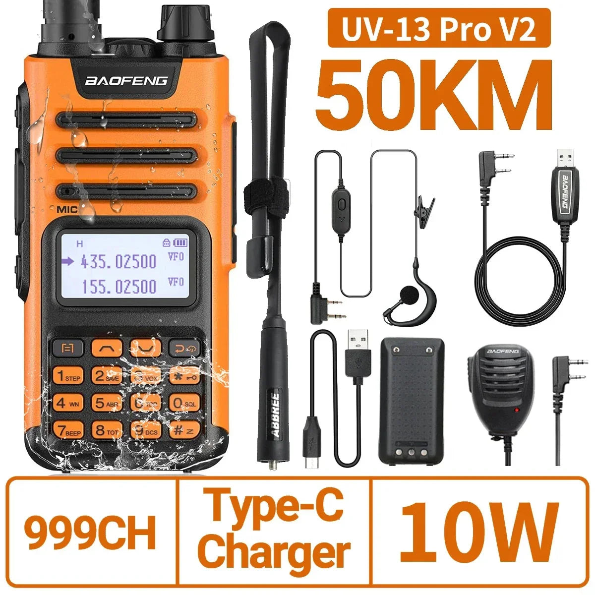 BaoFeng UV-13 PRO V2 V1 Walkie Talkie M-13