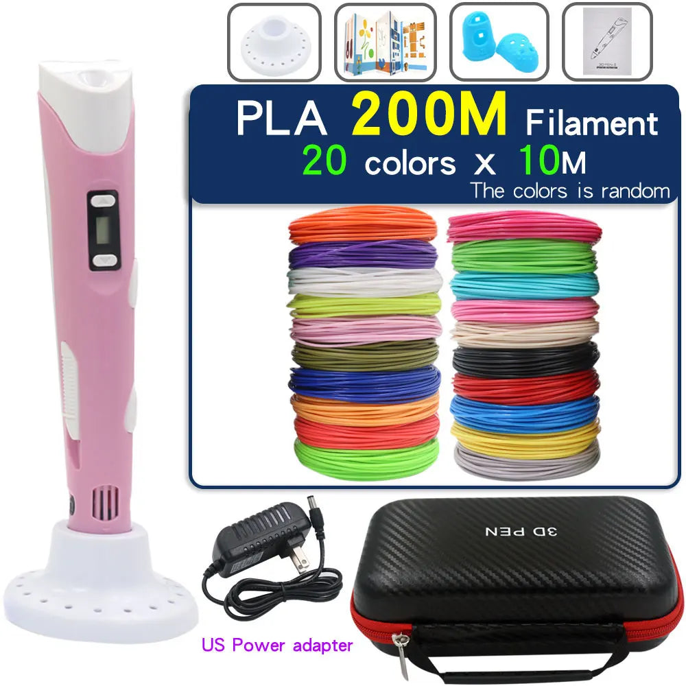 Creative 3D Printing Pen for Kids - LCD