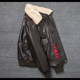 Plus Size Bust 140cm Bomber Men Genuine Leather
