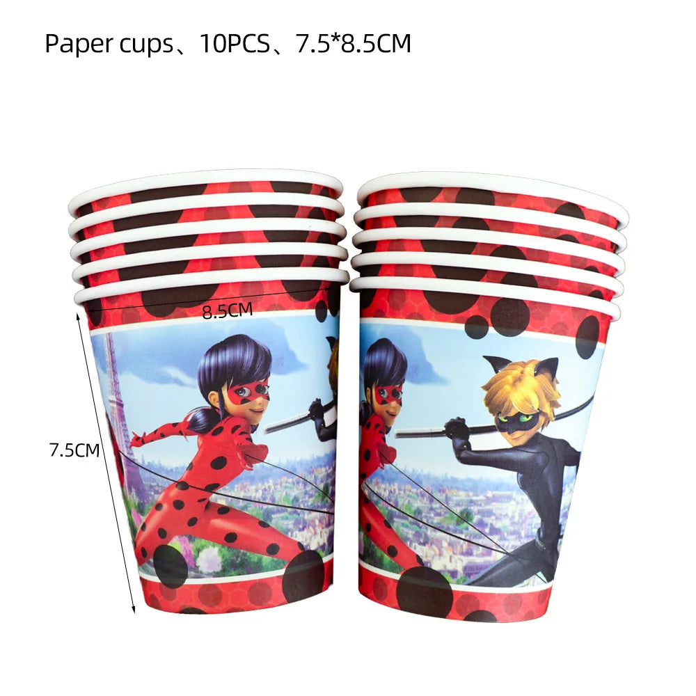 Lady bugg Birthday Party Decoration Disposable Tableware Cup