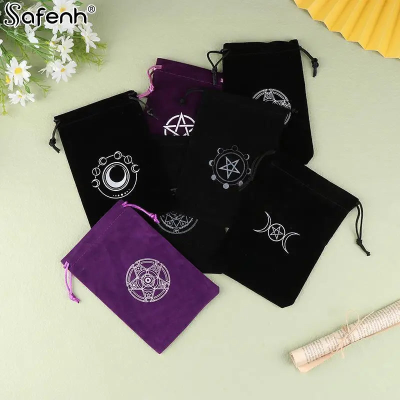 1PC Velvet Tarot Oracle Cards Storage Bag Drawstring Pouch