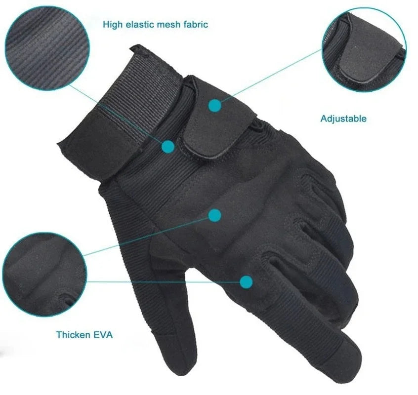 Tactical Full Finger Gloves Outdoor Sports Bicycle Antiskid