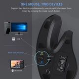 Bluetooth Ergonomic Mouse for Laptop PC Macbook Desktop