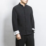 Spring Crane Embroidery Top Traditional Chinese Clothing for