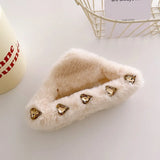 Autumn Winter Retro Oversized Geometric Plush Hair Clip
