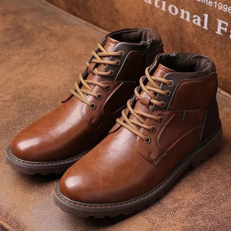 Handmade Men Boots Autumn Winter Male Booties Outdoor