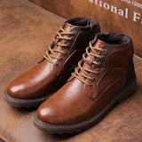 Handmade Men Boots Autumn Winter Male Booties Outdoor