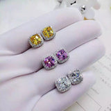 D VVS1 Moissanite Stud Earrings For Women 925