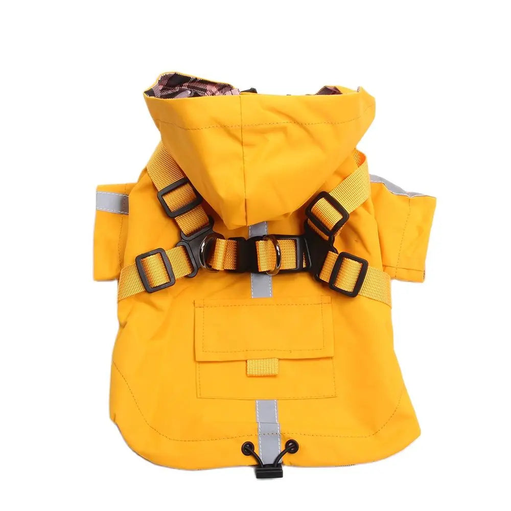 Dog Cat Raincoat Jacket Traction&Reflective Design Pet Puppy