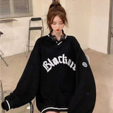 Spring and autumn sweater men round neck letter