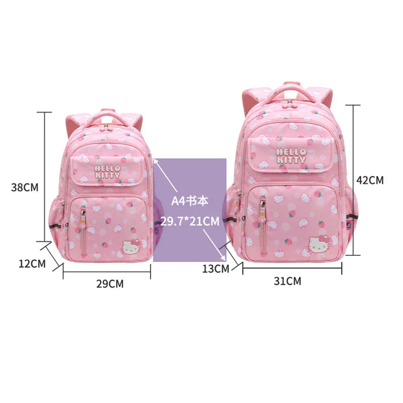 Sanrioed Hello kitty Schoolbag Cartoon Strawberry Kitty Cat